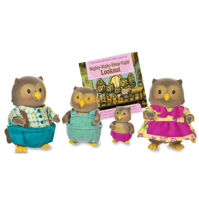  Lil Woodzeez Whooswhoos Owl Family with Storybook