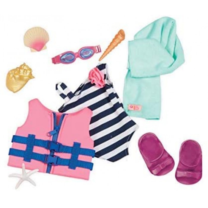 Our Generation Bathing Suit and Life Vest Outfit