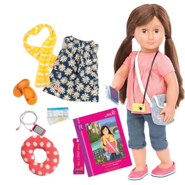 Our Generation Deluxe Reese Travel Doll with Book