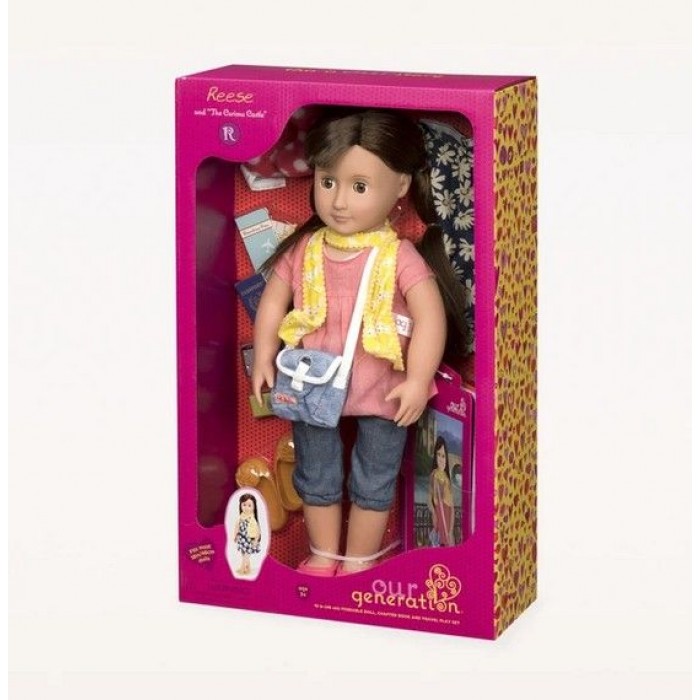 Our Generation Deluxe Reese Travel Doll with Book