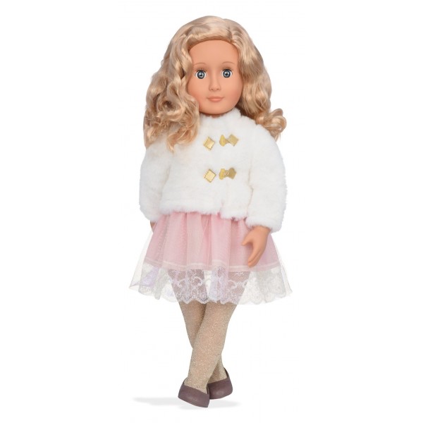 Our Generation Doll with White Faux Fur Jacket Halia
