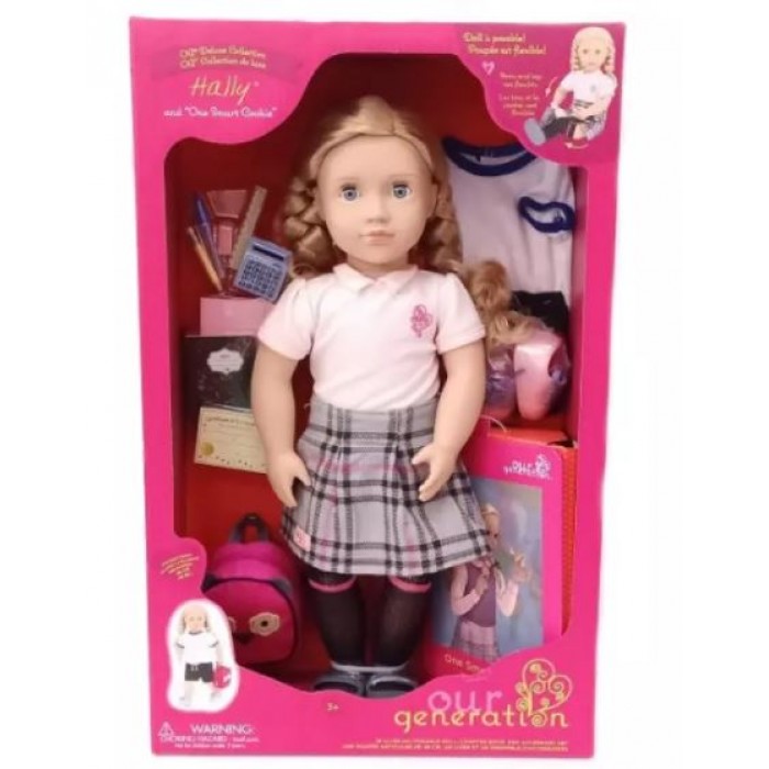 Our Generation Deluxe School Girl Doll with Book, Hally